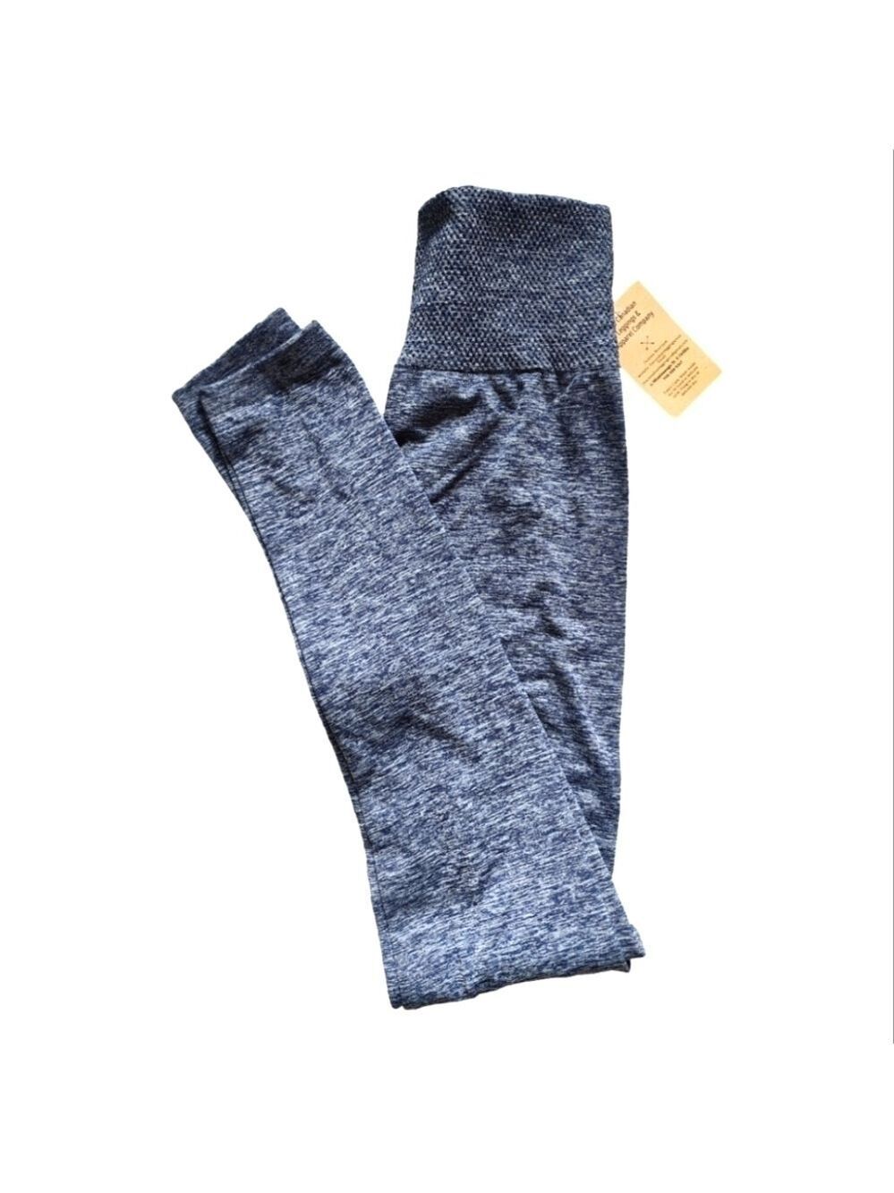 TCLC Fleeced Lined Denim Blue High Waisted Full Length Leggings Size 10 NWT